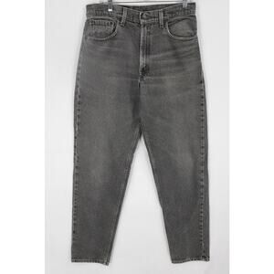 Vintage Levis 501 Jeans Mens 32x33 Black Made USA Button Fly Tapered Denim 90s